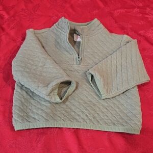 Kid's Hunter Green Quilted Sweater